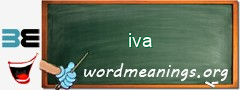 WordMeaning blackboard for iva